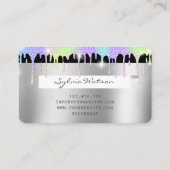 Visite Holographe Silver Unicorn Lash de carte de crédit  (Dos)