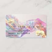 Visite Holographique Chic Moderne Style de carte de crédi (Devant)