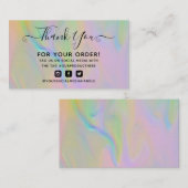 Visite Holographique classique merci élégant carte de vis (Devant / Derrière)