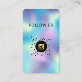 Visite Holographique -Médias sociaux QR Code Carte de vis (Dos)