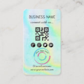 Visite Holographique -Médias sociaux QR Code Carte de vis (Devant)