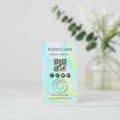 Visite Holographique -Médias sociaux QR Code Carte de vis (Debout devant)