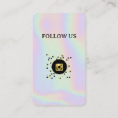 Visite Holographique -Médias sociaux QR Code Carte de vis (Dos)
