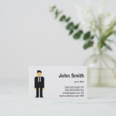 Visite Homme de pixel dans la carte noire de profil de (Debout devant)