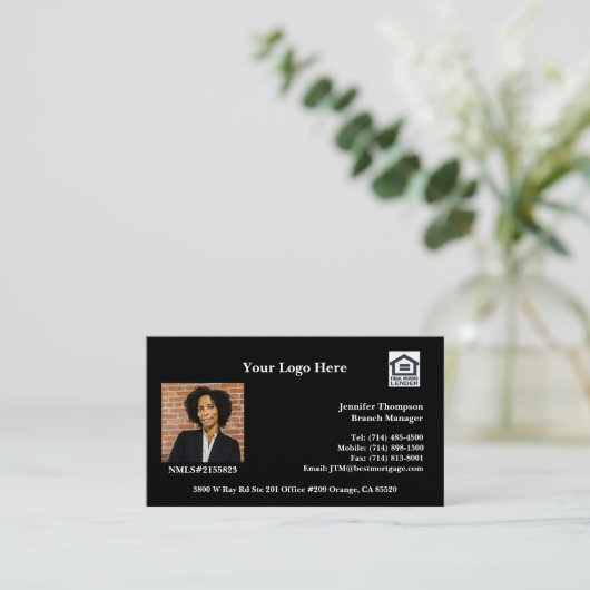 Visite Hypothèque carte de visite, Immobilier, Assurance (Debout devant)