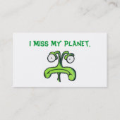 Visite I carte de profil de MLLE MY PLANET ALIEN (Dos)