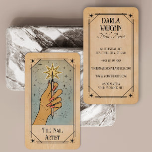 Visite Illustration de carte de tarot d'artiste en ongler