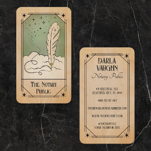 Visite Illustration de carte de tarot de plume de notaire