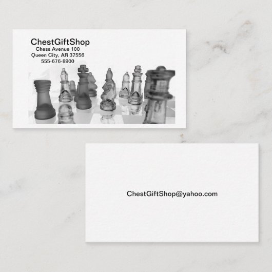 Visite Image d'échecs carte de visite. (Devant / Derrière)