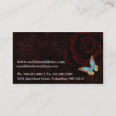 Visite Imaginaire rouge foncé style gothique Carte de vis (Dos)