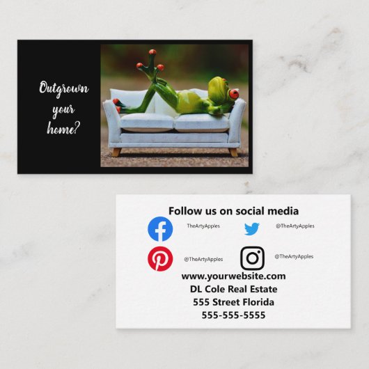 Visite Immobilier sur l'évaluation de la carte de référen (Devant / Derrière)