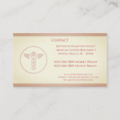 Visite Infirmière Praticien Brown Caduceus Carte de visit (Dos)