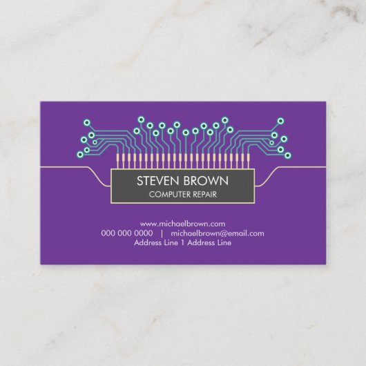 Visite ingénieur violet Code de Carte de Circuit de Scien (Devant)