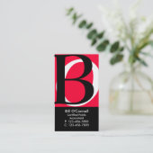 Visite Initiales Carte de visite/ Rouge (Debout devant)