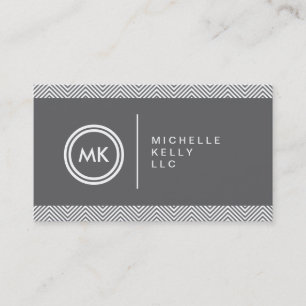 Visite INITIALES LOGO avec CHEVRON MOTIF 1 Carte de visit