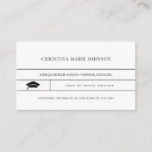 Visite Insertion de carte nominative d'obtention du (Devant)