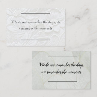 Visite Insertion de carte - Sympathie - Condolence 3