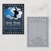 Visite Instructeur de ski - Carte professionnelle, horair (Devant / Derrière)