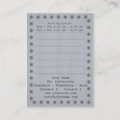 Visite Instructeur de ski - Carte professionnelle, horair (Dos)