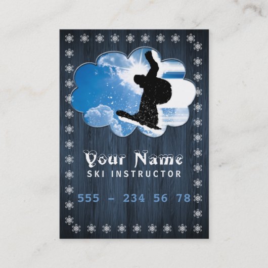 Visite Instructeur de ski - Carte professionnelle, horair (Devant)