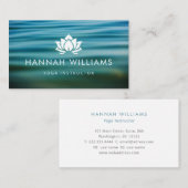 Visite Instructeur de Yoga Lotus Ocean Waves Carte de vis (Devant / Derrière)