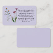 Visite Instructions sur le papier semence sur le Carte de (Devant / Derrière)