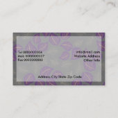 Visite Intérieur Classique Carte de visite. (Dos)