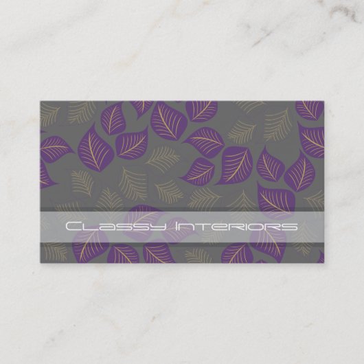 Visite Intérieur Classique Carte de visite. (Devant)