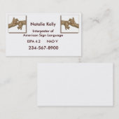 Visite Interprète Carte de visite-3 (Devant / Derrière)