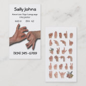 Visite Interprète Carte de visite-4 (Devant / Derrière)