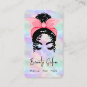 Visite Iridescente Opal élégant salon de beauté Carte de  (Devant)