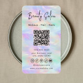 Visite Iridescente Opal élégant salon de beauté Carte de 