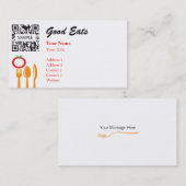 Visite Italien dinant décontracté de modèle de carte de (Devant / Derrière)