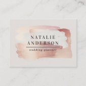 Visite ivoire girly rose or moderne design carte de visit (Devant)