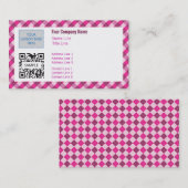 Visite Jacquard rose générique 2 de modèle de carte de (Devant / Derrière)