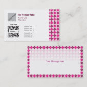 Visite Jacquard rose générique de modèle de carte de (Devant / Derrière)