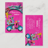 Visite Jardin de rose de fille de scooter de carte de (Devant / Derrière)