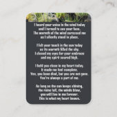 Visite Jardin Jardin de jardinage de carte Memorial (Dos)