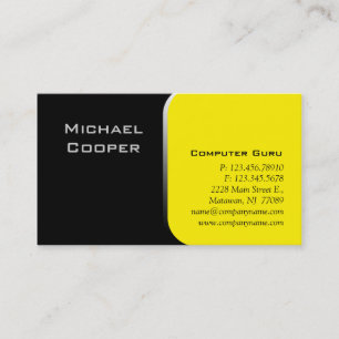 Visite Jaune professionnel d'ordinateur de carte de