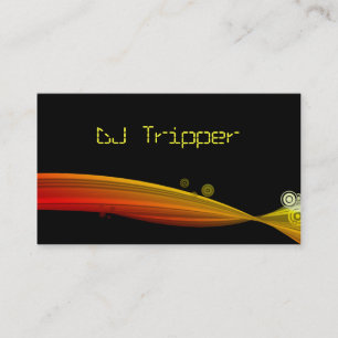 Visite Jaune rouge du DJ de rétro de vague noir de carte
