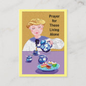 Visite Je vis seule carte de prière (Devant)
