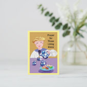 Visite Je vis seule carte de prière (Debout devant)