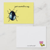 Visite Je voulais juste dire... (mignon bousier) carte de (Devant / Derrière)