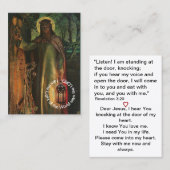 Visite Jésus Lumière du monde carte de prière (Devant / Derrière)