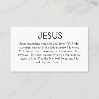 Visite Jésus se souvient de votre carte