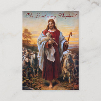 Visite Jesus the Good Shepherd - Carte de prière (plat)