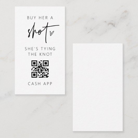 Visite Jeu de carte d'analyse de boisson QR Code Bachelor (Devant / Derrière)