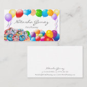 Visite Joli ballon, planificateur de fête - Carte de visi (Devant / Derrière)