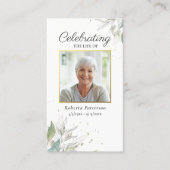 Visite Jolie carte de prière commémorative funéraire des  (Devant)