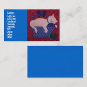 Visite Kitty dans une carte d'affaires/profil de panier (Devant / Derrière)